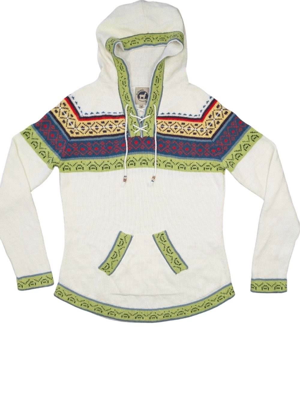 Artesania 1983 Alpaca Blend Peruvian Knit Hoodie Sweater. Medium